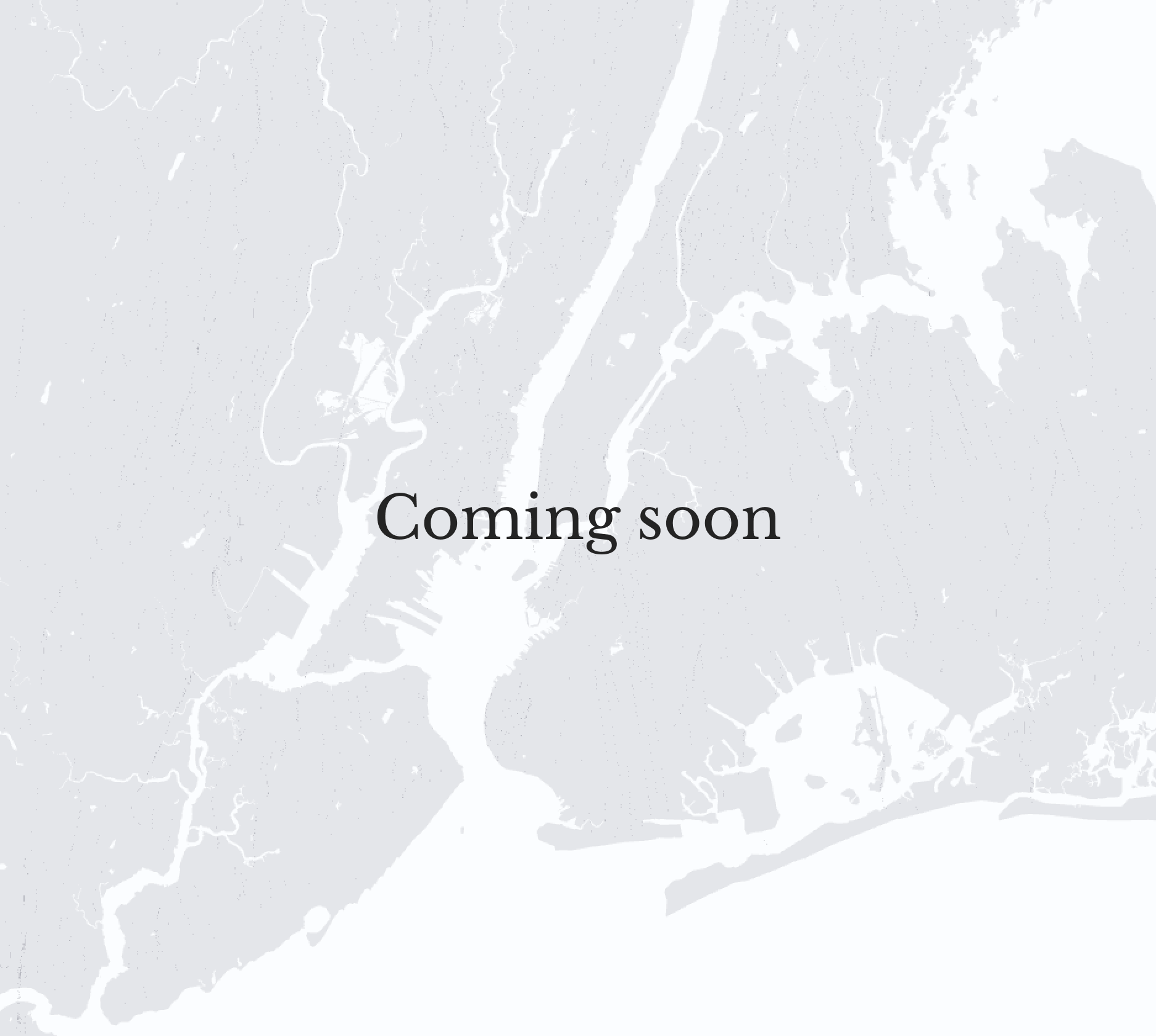 Map of land and water for New York City